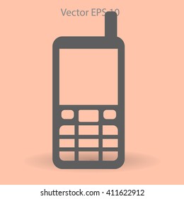 Old-fashioned telephone - retro style vector