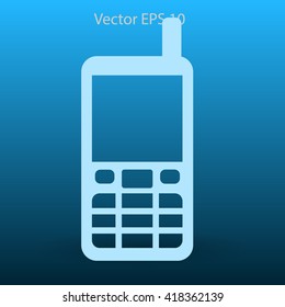 Old-fashioned telephone - retro style vector
