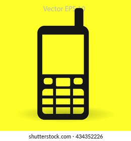Old-fashioned telephone - retro style vector