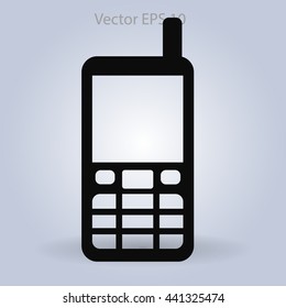 Old-fashioned telephone - retro style vector