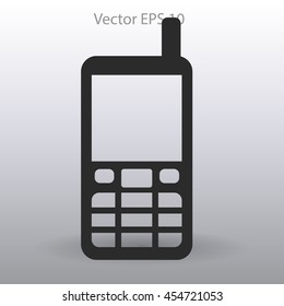 Old-fashioned telephone - retro style vector