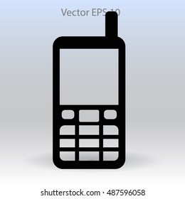 Old-fashioned telephone - retro style vector