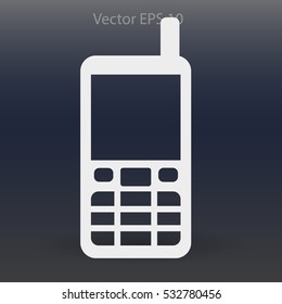 Old-fashioned telephone - retro style vector