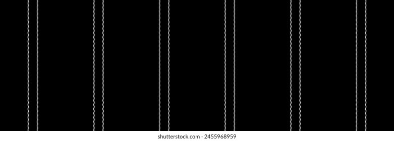 Old-fashioned texture fabric pattern, femininity background vector textile. Vintage vertical seamless stripe lines in black and white color.