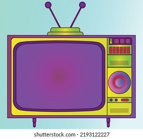 Oldfashioned Tv Nostalgia 90s Vector Image Stock Vector (Royalty Free ...