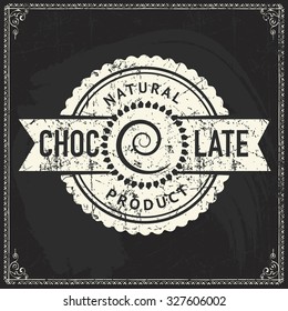 old-fashioned vector stamp pattern of fancy skill food mark on stain chalkboard background drink cocoa brown classic nature work product chocolate bean bar black abstraction nourishment earth sign dar