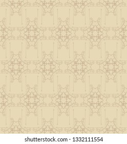 Old-fashioned wallpaper seamless pattern, vector image