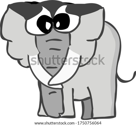 Oldie Elephant Isolated Animal Vector