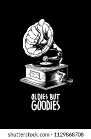 Oldies but goodies music creative illustration