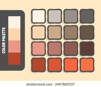 Oldlace navajowhite darksalmon sienna color palette, colour matching, rgb colors, harmonious colours catalog sample, design and edit idea