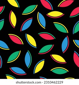 Oldschool retro colorful crazy seamless pattern