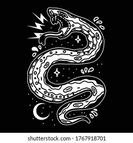 Oldschool Snake Tattoo Vector Design