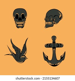 oldschool style vector which is suitable for sticker packing and other needs