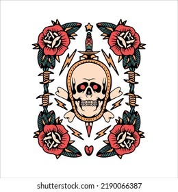 oldschool tattoo flash vector design