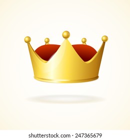 Old-style. Gold crown isolated on a white background 