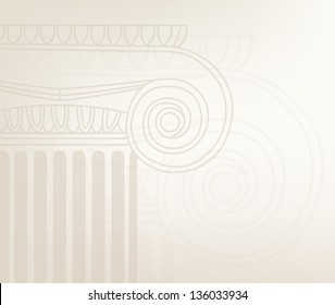 old-style greece column. eps10 vector illustration