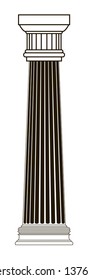old-style greece column. eps10 vector illustration