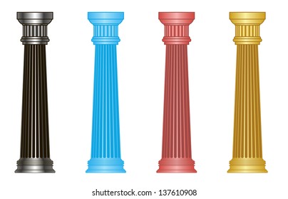 old-style greece column. eps10 vector illustration