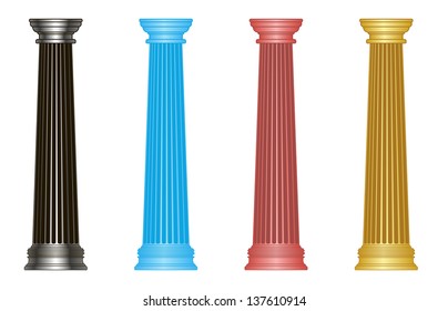 old-style greece column. eps10 vector illustration