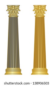 old-style greece column. eps10 vector illustration