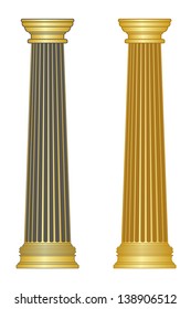 old-style greece column. eps10 vector illustration