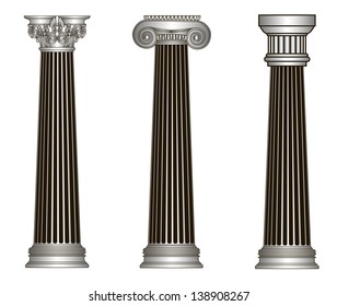old-style greece column. eps10 vector illustration