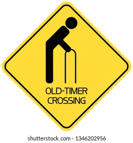 31 Slow Geezer Crossing Sign Images, Stock Photos & Vectors 