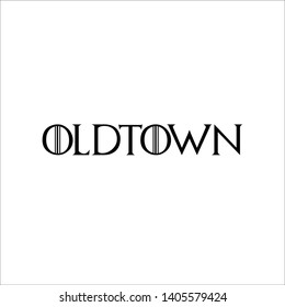 Oldtown letters typography vector illustration