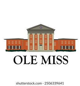 Ole miss university, college building and food education, public research school, ncaa, architectural column, educational entrance sign, exterior designing and famous place, historic landmark