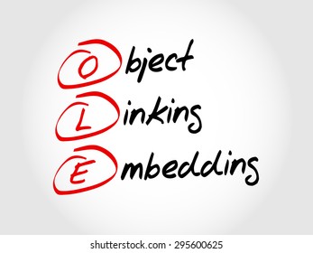 OLE Object Linking and Embedding, acronym concept