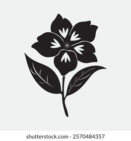 Oleander flower vector art illustration.