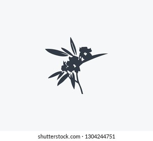 Icono de Oleander aislado en fondo limpio. Icono de Oleander icono de dibujo concepto en estilo moderno. Ilustración vectorial para el diseño de la interfaz de usuario de la aplicación del logotipo móvil web.
