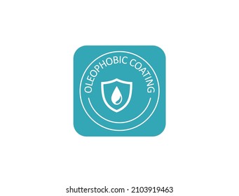 ilustración vectorial de icono de revestimiento oleofóbico