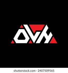 OLH triangle letter logo design with triangle shape. OLH triangle logo design monogram. OLH triangle vector logo template with red color. OLH triangular logo Simple, Elegant, and Luxurious design.