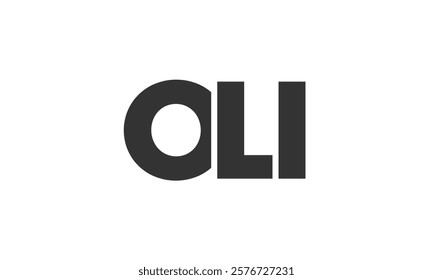 OLI logo design template with strong and modern bold text. Initial based vector logotype featuring simple and minimal typography. Trendy company identity ideal for businesses brand presence.