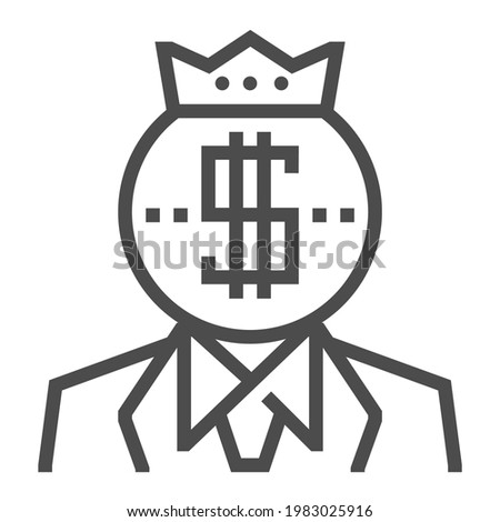 Oligarchy square line vector icon.