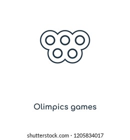 Olimpics games concept line icon. Linear Olimpics games concept outline symbol design. This simple element illustration can be used for web and mobile UI/UX.