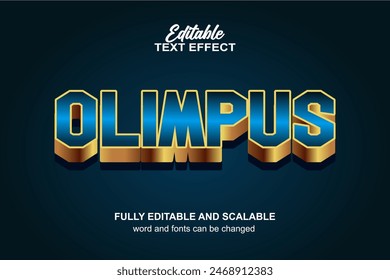 OLIMPUS. 3D EDITABLE TEXT EFFECT VECTOR FIL