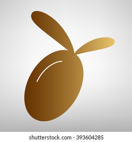 Oliva sign. Flat style icon