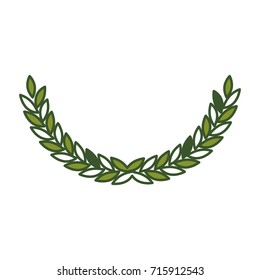 olive arch in green color vector illustration