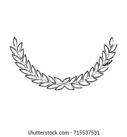 olive arch in monochrome blurred color vector illustration