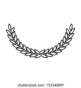 olive arch in monochrome color vector illustration