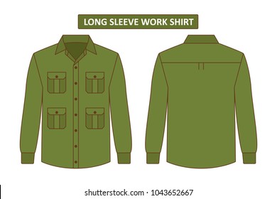 long sleeve work shirt mockup