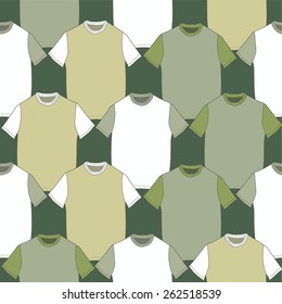 olive background with T-shirts