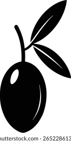 olive black silhouette vector illustration