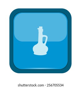 Olive bottle icon on a blue button