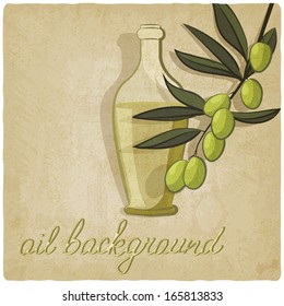 olive branch background - vector illustration