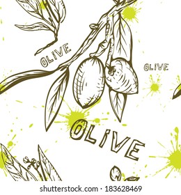 olive branch creative artistic seamless texture
