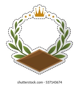 olive branch emblem icon image vector illustration design 