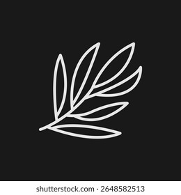 Olive Branch Icon Symbolizing Peace, Harmony, and Mediterranean Health and Wellness